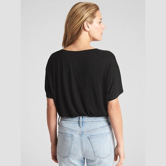 Gap Short Dolman Sleeve T-shirt in Pure Rayon Clean Coal Grey XL - Picture 5 of 7